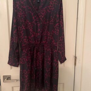 GAP Long Sleeve Dress - Black and Red